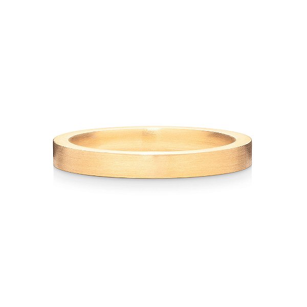 ALIANÇA MINIMAL QUADRADA OURO 18k