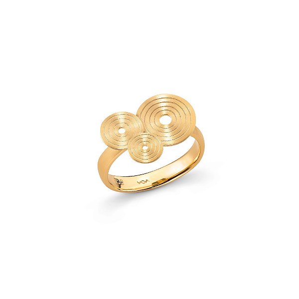 ANEL RADIAL MINI EM BANHO DE OURO 18K