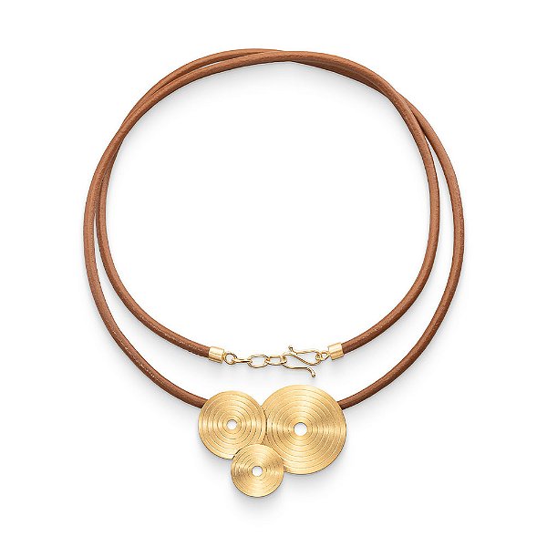 COLAR RADIAL EM BANHO DE OURO 18K