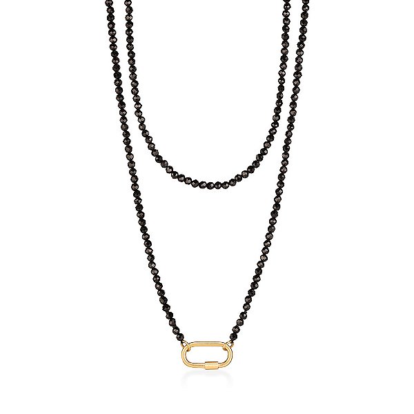 COLAR PENCA ESPINÉLIO EM BANHO DE OURO 18K