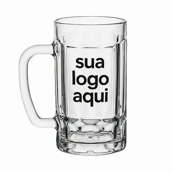 Caneco Vidro Chopp Personalizada c/ 3 Cores