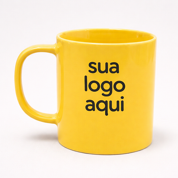 Caneca Reta Amarela Personalizada c/ 5 Cores
