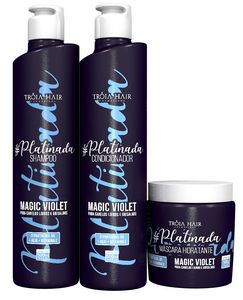 Kit Matizador #Platinada Magic Violet 500ml - Tróia Hair
