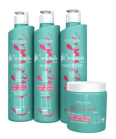 Kit Manutenção Cachos #Cacheada Vegano 500ml - Tróia Hair