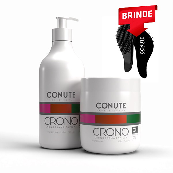 KIT CRONOGRAMA CAPILAR + ESCOVA MÁGICA (CONUTE)