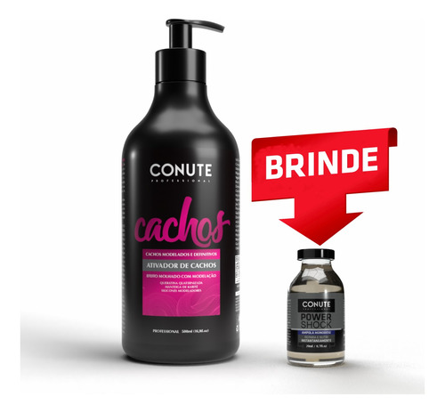 ATIVADOR DE CACHOS + AMPOLA POWER SHOCK Ultradefinição+brinde 20ml
