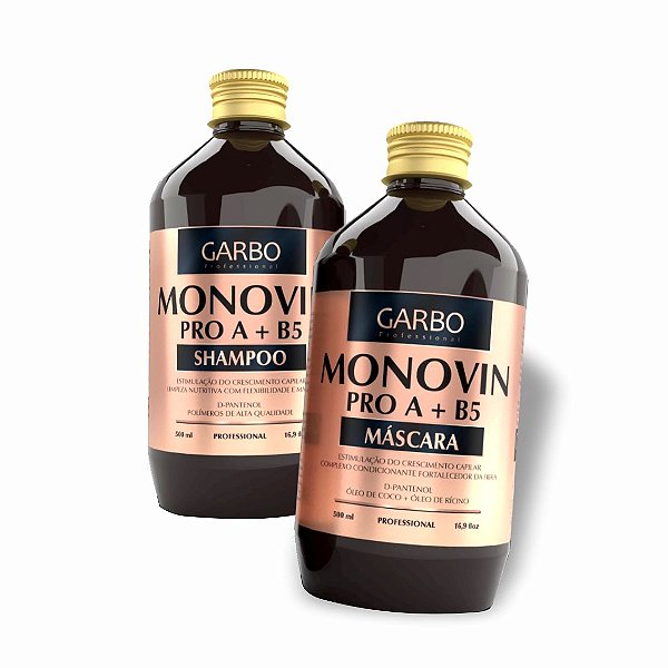 Monovin PRO A + B5 - 2X500ml (GARBO PROFESSIONAL) Estimula o fortalecimento e crescimento do cabelo)