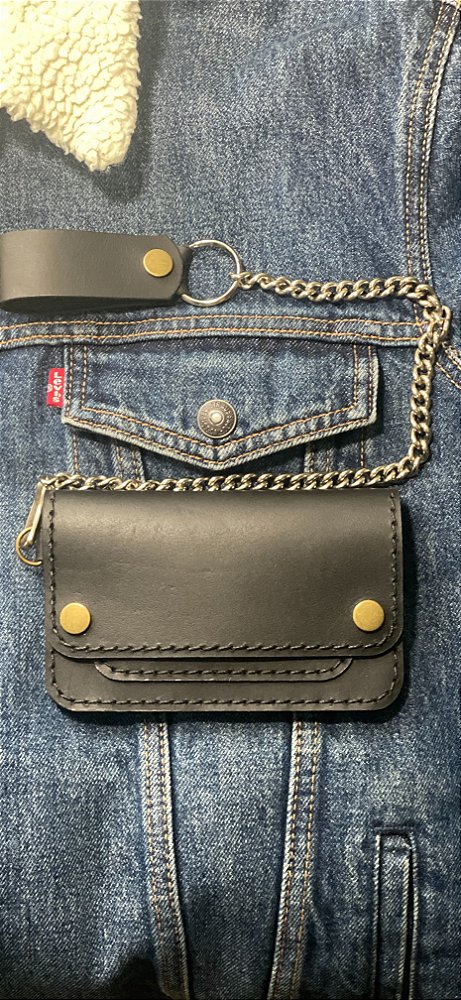 Carteira BIKER TRADICIONAL com corrente para Motociclista