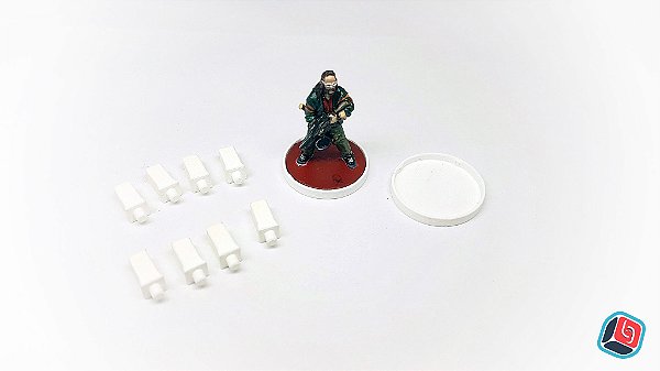 1 Base para Miniatura Zombicide com Pinos