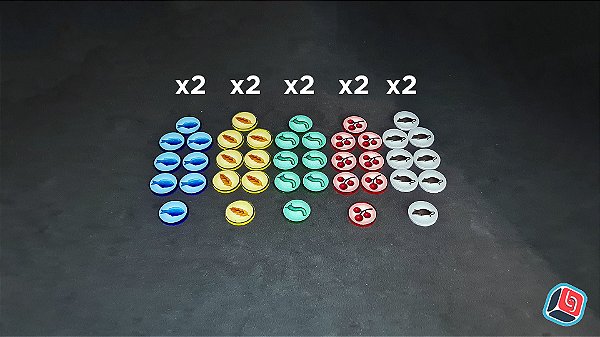 Kit de Tokens Wingspan: Asia em Acrílico