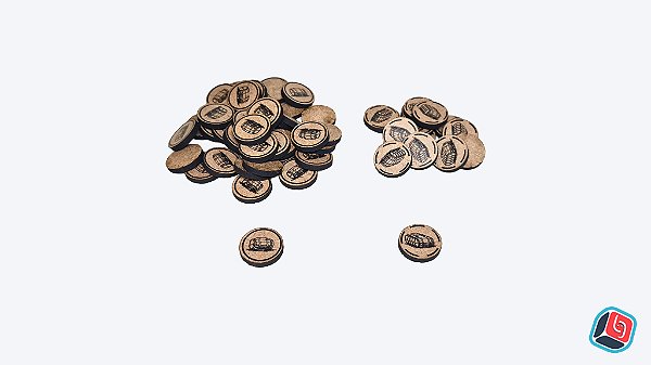 Tokens de Barril Oh My Goods! em MDF