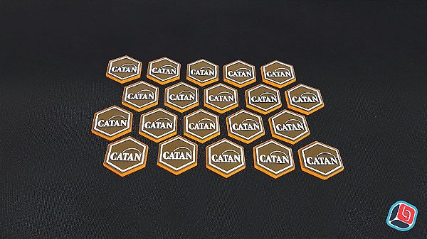 Tokens de Comércio Catan em Acrílico