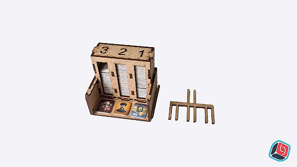 Dispensador de tokens Great Western Trail em MDF