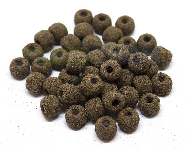 10 Miçangas Revestida Empanada com Ração Acquamil P40