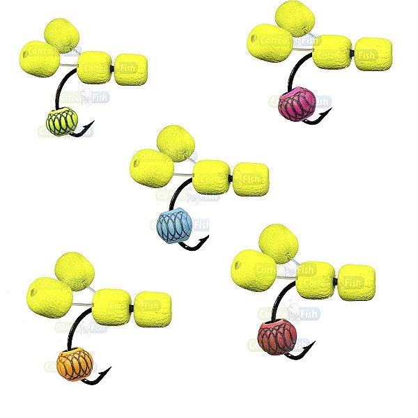 Kit 5 Anteninha Chifrão Eva Boleado Amarelo Fluorescente