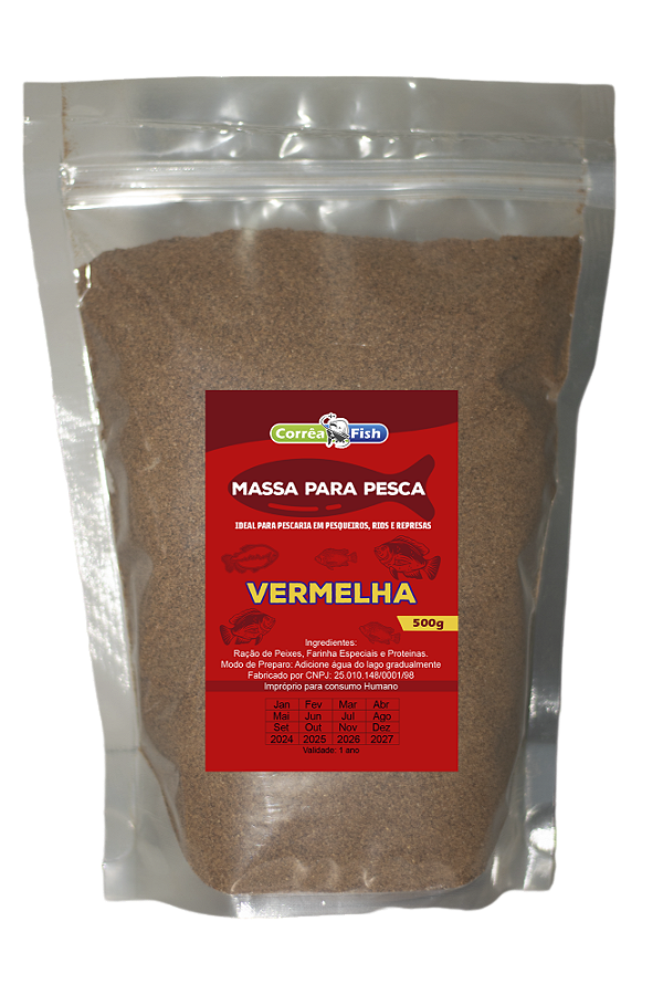 MASSA PARA PESCA VERMELHA CORREAFISH 500G