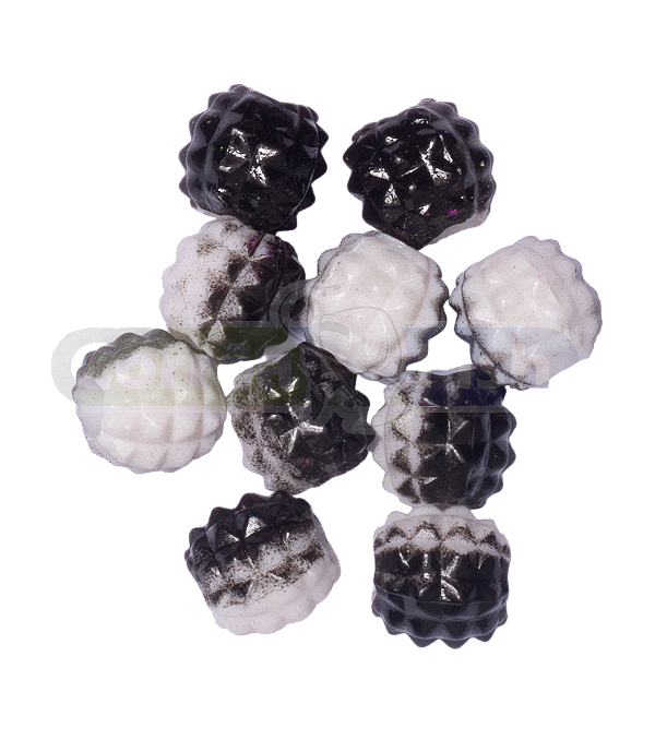 Miçangas para pesca Abacaxi - Branco e Preto Neon  10 Unidade