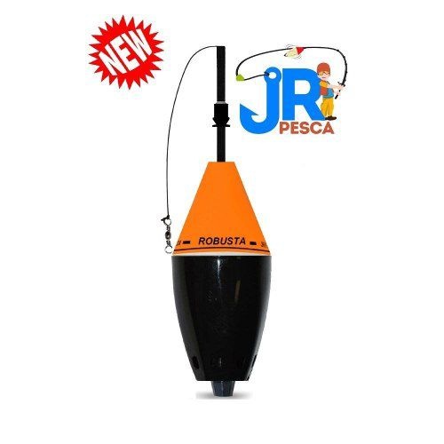 Bóia Cevadeira Robusta com Amortecedor 65g JR Pesca Cor Laranja e Preto