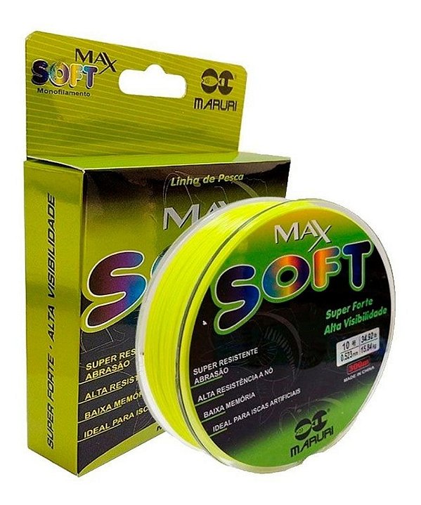 Linha Monofilamento Max Soft 0,37mm - 300m - Amarelo