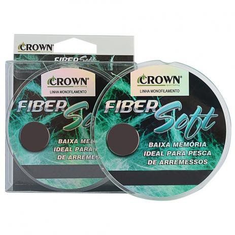 Linha Crown Monofilamento Fiber Soft Verde 250m