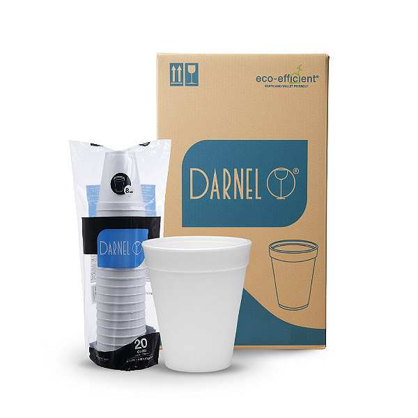 Copo Térmico Isopor EPS 237ml (8oz) Darnel Caixa 1000 Un.