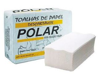 Papel Toalha Interfolha Polar 100%Celulose 2 Dobras 23X21cm Fardo c/ 5x1.000 Un.