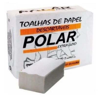 Papel Toalha Interfolha Polar Luxo 23x21cm Fardo c/ 5x1.000 Un.