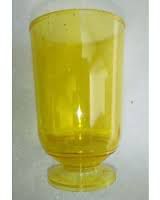 Taça em Acrílico Amarelo 45 ml. Plastilania C/ 10 Un.