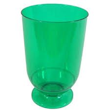 Taça em Acrilico Verde 45 ml. Plastilania C/ 10 Un.
