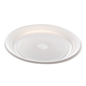 Prato Biodegradável 20cm Redondo Branco Trik Trik c/10Un.
