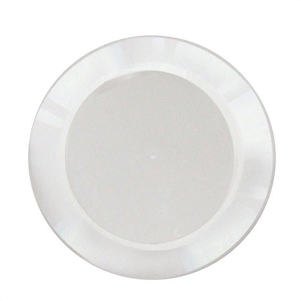 Prato em Acril 21 Cm Red. Branco Plastilania C/ 10 Un.