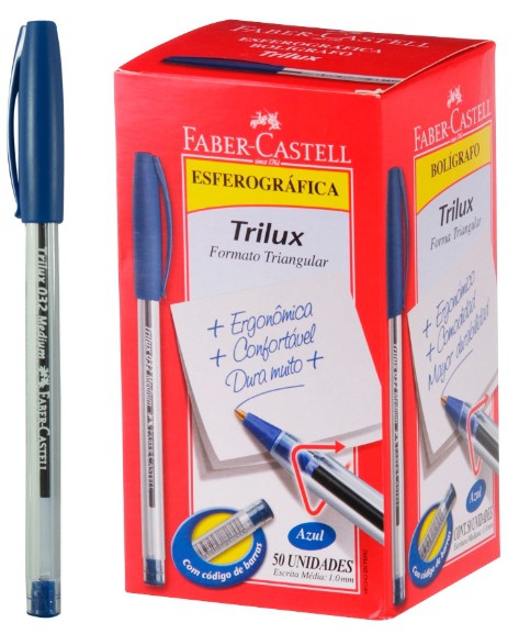 CANETA TRILUX FABER CASTELL CX/50 UN AZUL - ES