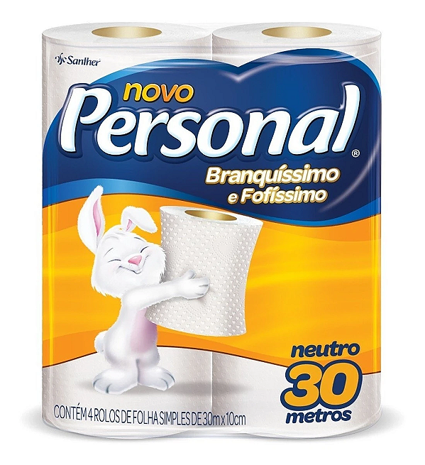 Papel Higiênico Personal Folha Simples c/4 Un.