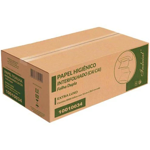 Papel Higiênico Cai-Cai Indaial Folha Dupla c/ 8.000 Un.