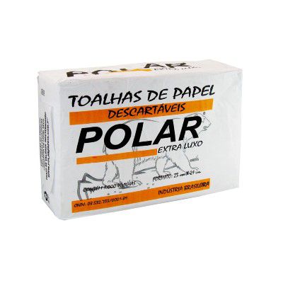 Papel Toalha Interfolha Polar Luxo 23x21cm c/ 1.000 Un.