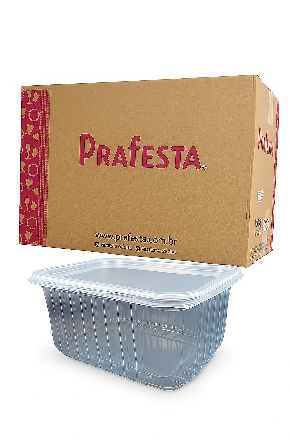 Caixa Pote C/ Tampa 1.000ml Prafesta - c/ 144 und.