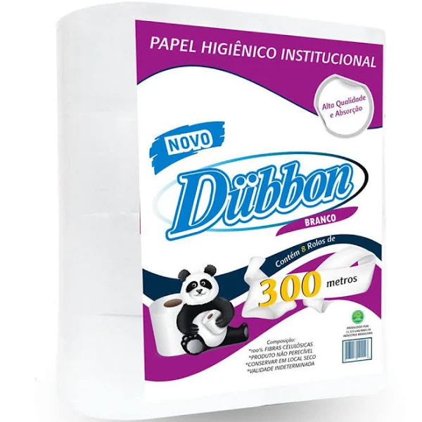 Papel Higiênico Rolão Dubbon Branco c/ 8x300mts Un.