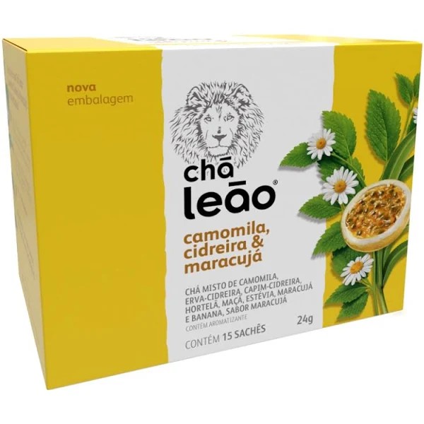 Chá de Maracujá, Camomila e Cidreira Leão c/15 Sachês.