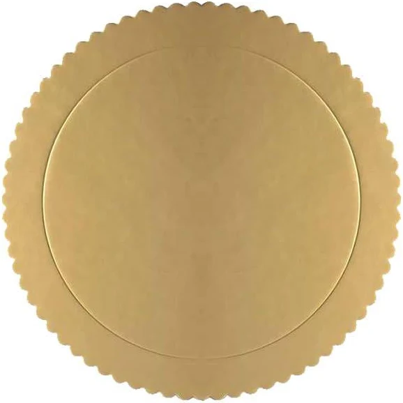 Cake Board Redondo Dourado 15cm Un.