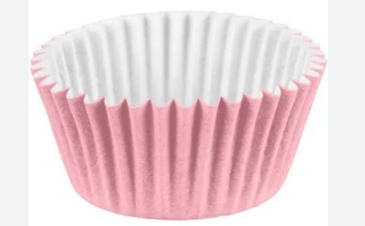 Forminha p/ Mini Cupcake Rosa c/ 45 Un.