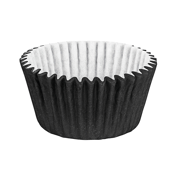 Forminha p/ Mini Cupcake Preto c/ 45 Un.