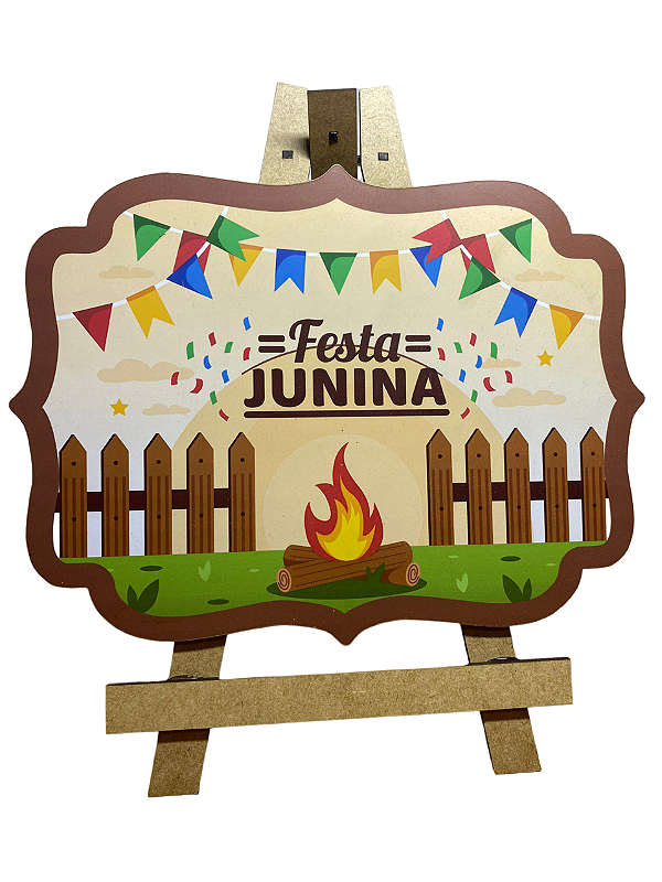 Lousa Decorativa Festa Junina 28cm Un.