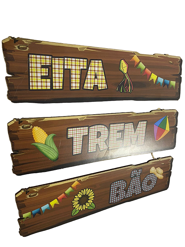 Placa Decorativa "Eita Trem Bão" Un.