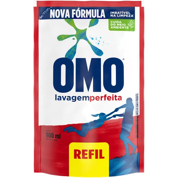 Sabão Liquido Omo Lavagem Perfeita Refil c/900ml Un.