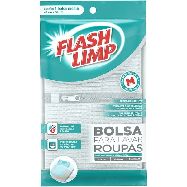 Bolsa p/ Lavar Roupas "M" Flash Limp Un.