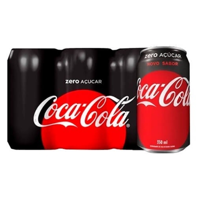 Coca Cola Sem Açúcar Lata 350ml 12 Unidades.