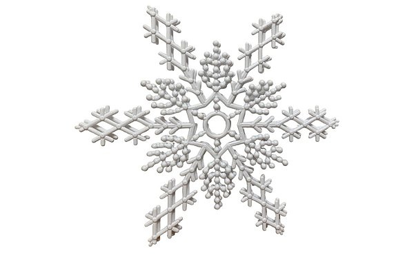 Floco de Neve Natal 16cm C/ 2 Unidade