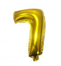 Balão Laminado Nº 7 Dourado C/ 40 Cm