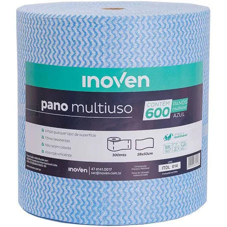 Bobina de Pano Multiuso Inoven Azul 300mts Un