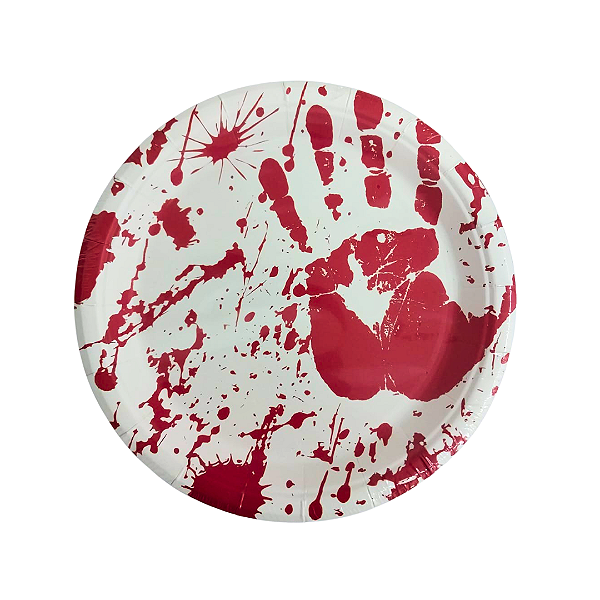 PRATO DE PAPEL HALLOWEEN HELP 18CM SILVER FESTAS C/10 UN